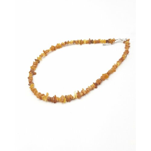 Колье HRUSTALEK, янтарь, длина 40 см, бежевый
