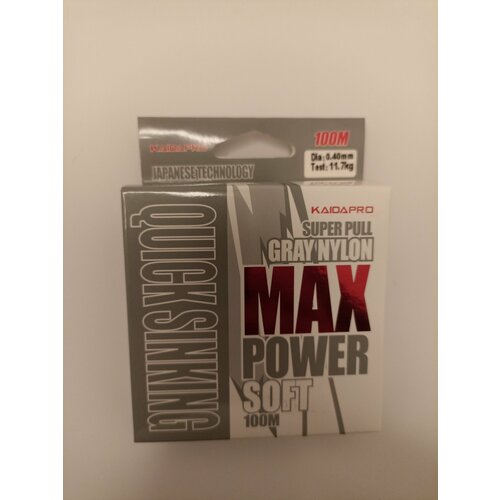 Леска Kaida MAX Power soft 100m 0.40mm 11.7kg леска kaida pro max power soft gray nylon 200м 0 30мм 8 58кг