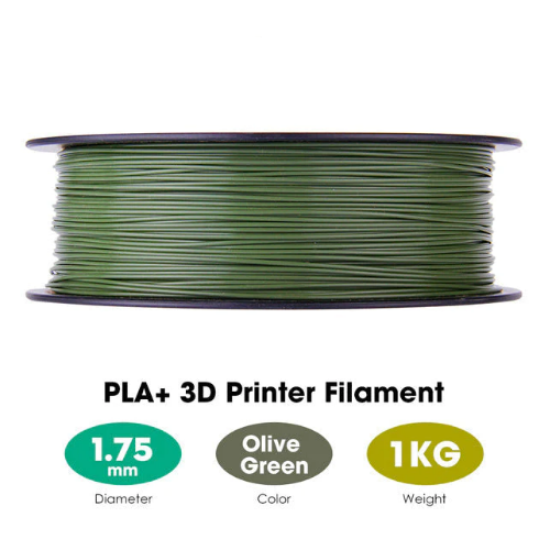 Катушка пластика PLA+ (Lerdge x Esun) / цвет: зеленая олива катушка пластика pla esun 1 75 мм 1 кг темно синий