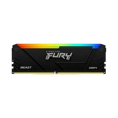 Kingston Память DDR4 16GB 3200MHz KF432C16BB2A 16 Fury Beast RGB RTL Gaming PC4-25600 CL16 DIMM 288-pin 135В single rank с радиатором Ret 622700₽