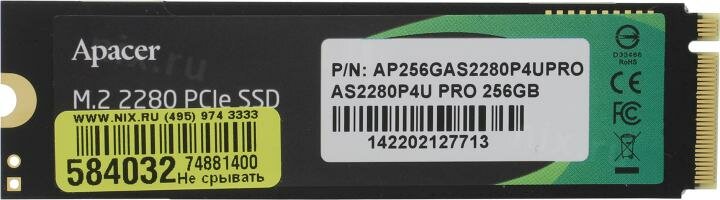 Накопитель SSD Apacer AS2280P4U PRO 256Gb (AP256GAS2280P4UPRO-1) - фото №15