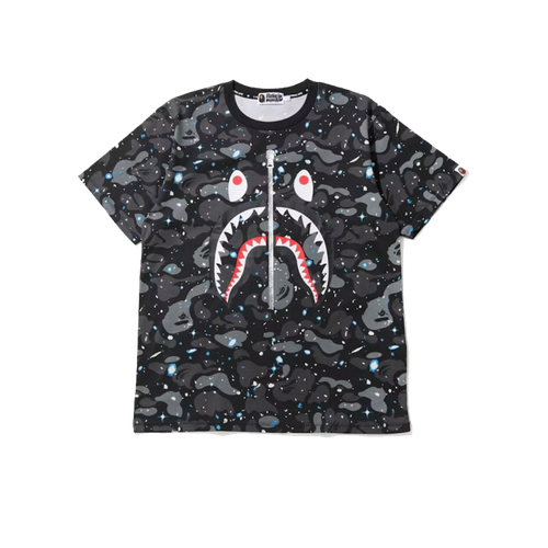 Футболка A BATHING APE Space Camo Shark Tee, размер S, мультиколор, черный