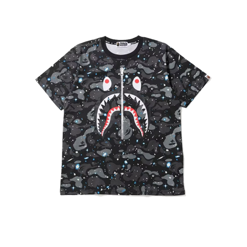 Футболка A BATHING APE Space Camo Shark Tee, размер S, мультиколор, черный