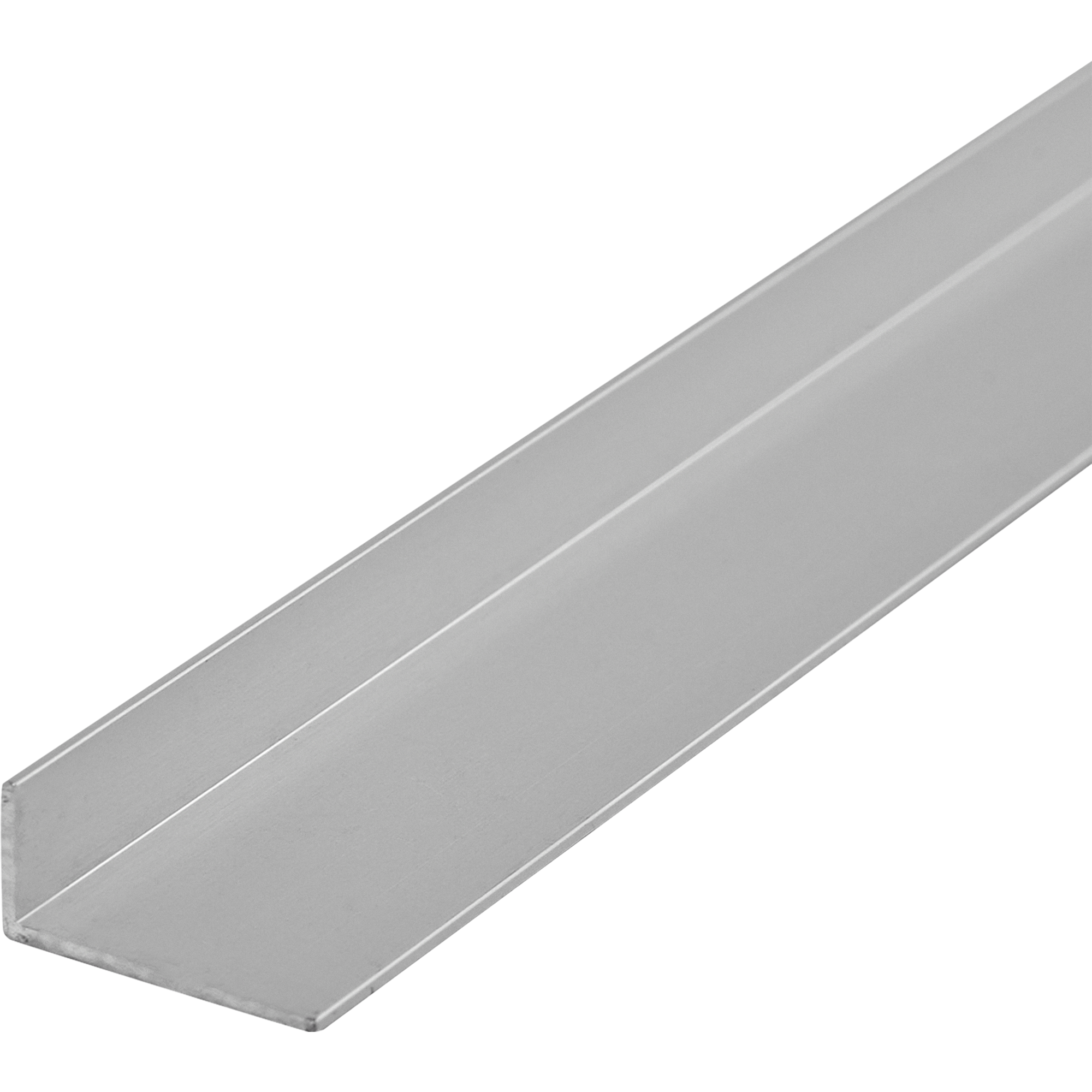 фото L-профиль с неравными сторонами 20x10x1.2x2700 мм, алюминий, цвет серебро