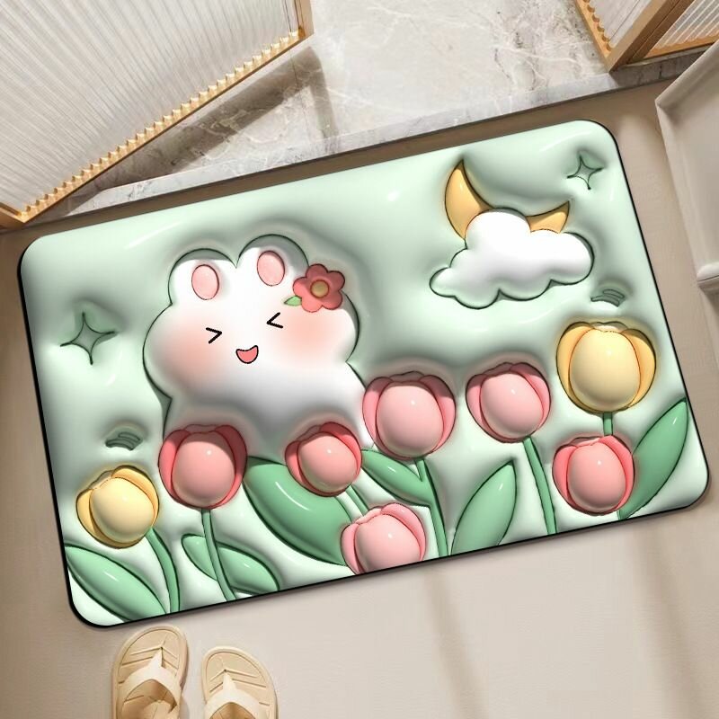 фото Коврик для ванной мрамор, впитывающий влагу, противоскользящий