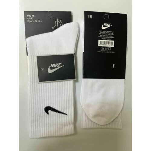 фото Носки , размер 43/44/41/45/42/47/46, белый нет бренда