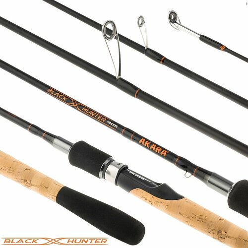 фото Спиннинг штекерный угольный 4 колена akara black hunter travel 734 ml (5-17)