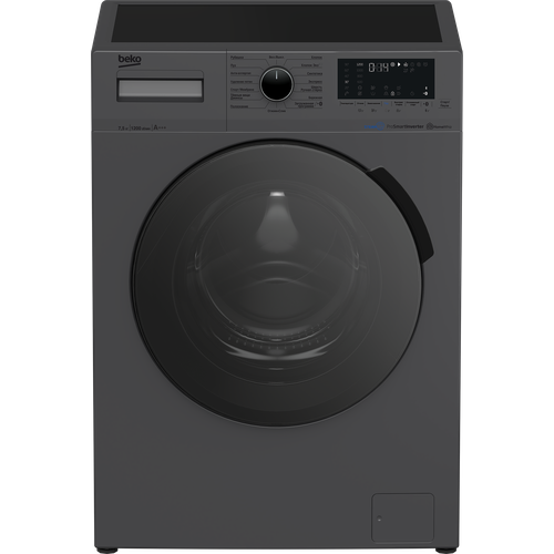 Стиральная машина фронтальная BEKO WSPE 7H616 S сереброчерный 7 кг диспл инвертор пар 41365₽