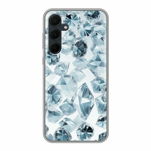 Дизайнерский силиконовый чехол для Самсунг А35 / Samsung Galaxy A35 Бриллиант алмазы
