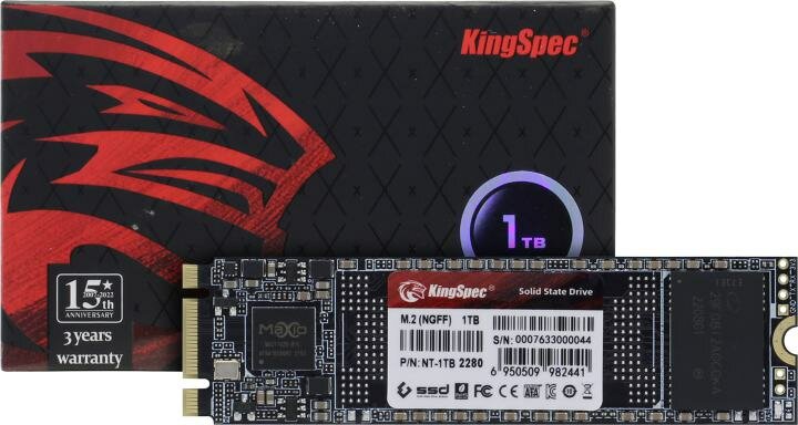 Накопитель SSD KingSpec 1.0Tb M.2 (NT-1TB 2280) - фото №14