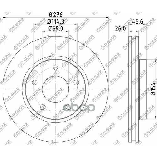 Диск Тормозной Mn116329 *Ti•Guar Ti-Guar арт. TGMN116329