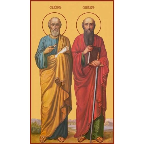 Икона Павел и Петр, Апостолы икона петр и павел апостолы ростовая арт pki ап 38