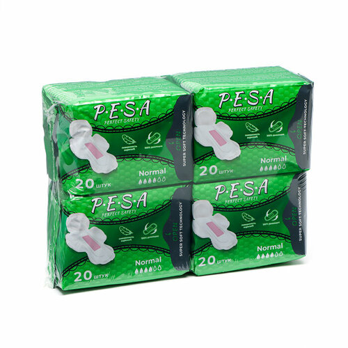 naty гигиенические прокладки normal 14 прокладок PESA Прокладки гигиенические PESA Normal, 20 шт (4 упаковки)