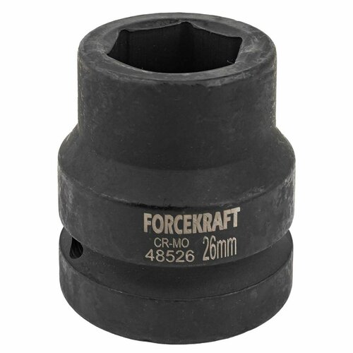 Головка ударная 1', 26мм (6гр.) FORCEKRAFT FK-48526 головка ударная 1 37мм 6гр forcekraft fk 48537