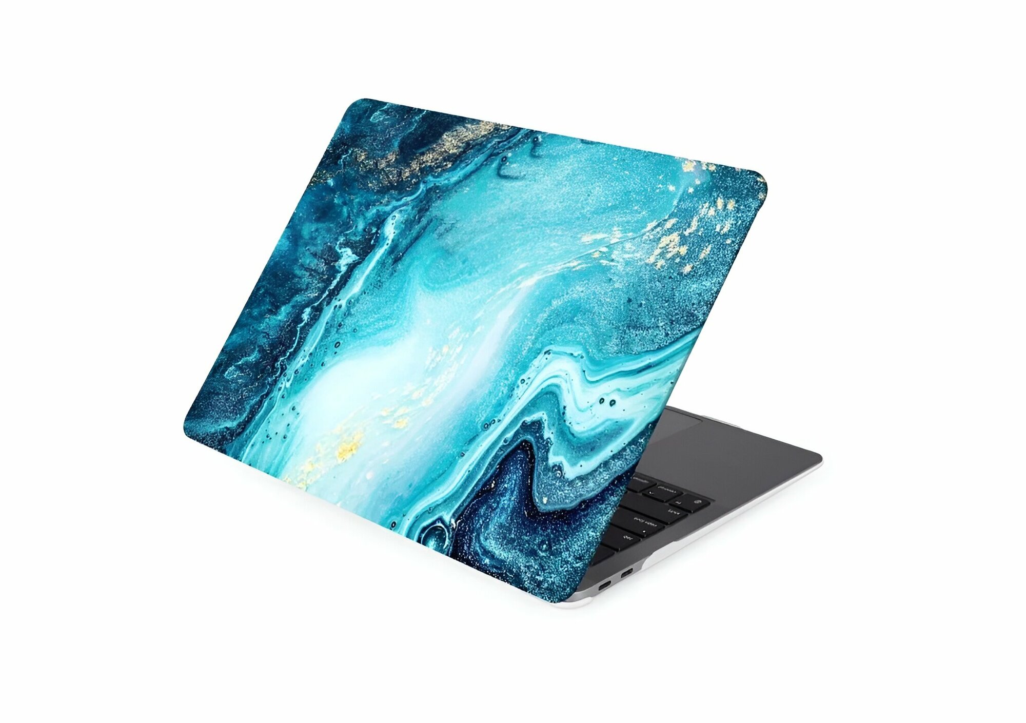 Чехол накладка на Apple MacBook Pro 14" 2023 (M2 Pro 2023) Синяя лагуна Мрамор