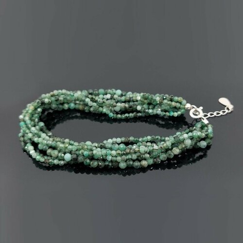 Браслет, размер 19 см, зеленый