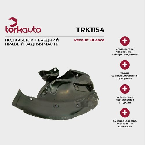 Подкрылок передний правый задняя часть Renault Fluence Рено Флюенс 1935₽
