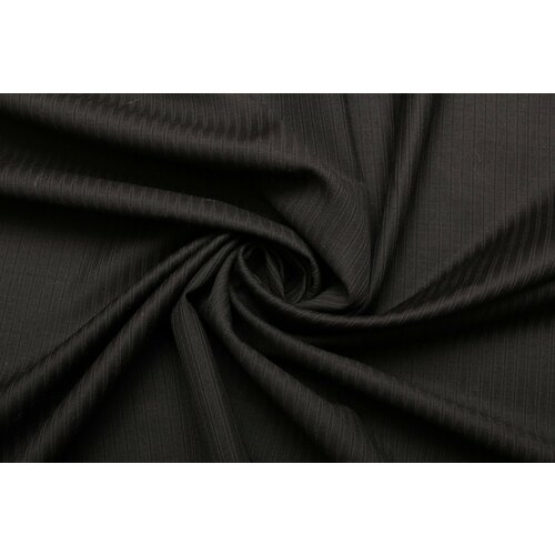 Ткань костюмная Toccini цвета горького шоколада в полоску, ш154см, 0,5 м