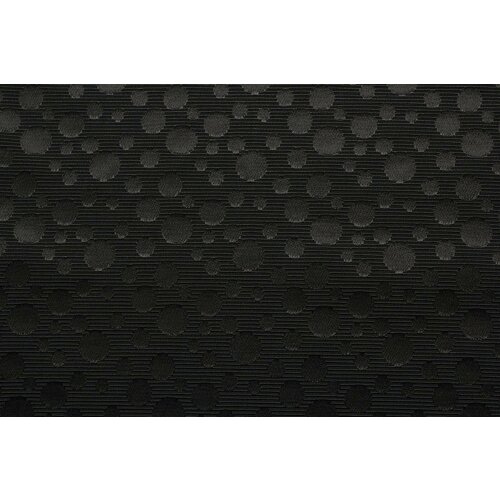Ткань Жаккард-стрейч чёрный с узором в горошек, 370 г/пм, ш125см, 0,5 м плательный жаккард отрез 3 метра