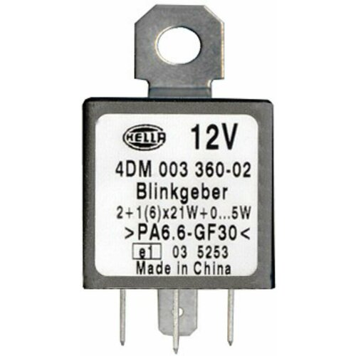BEHR-HELLA 4DM 003 360-021 Реле указателей поворота, 12 V, 4 pin / страна пр-я CN /