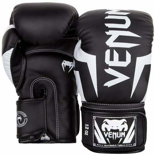 Боксерские перчатки тренировочные Venum Elite - Black/White (16 oz) боксерские перчатки тренировочные venum impact black black 12 oz