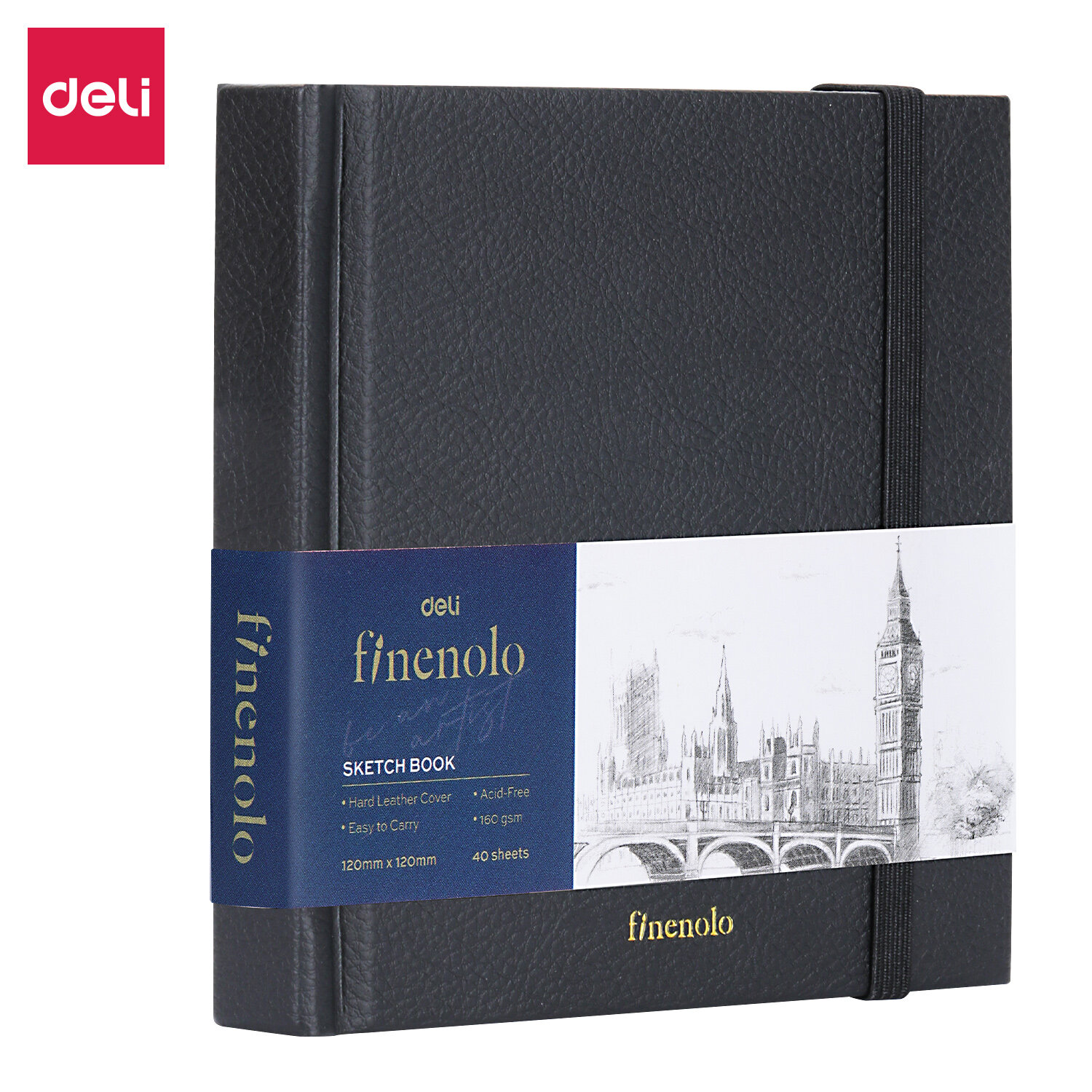 Блокнот для зарисовок Finenolo 12*12 см 40 л 160 г, твердая обложка - фото №10