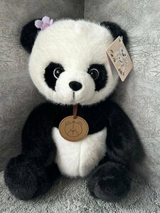 Мягкая игрушка реалистичная плюшевая панда 20 см