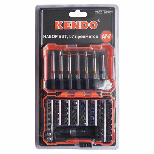 Набор бит KENDO 57 предметов набор бит и головок kendo 38 предметов полка а образная складная