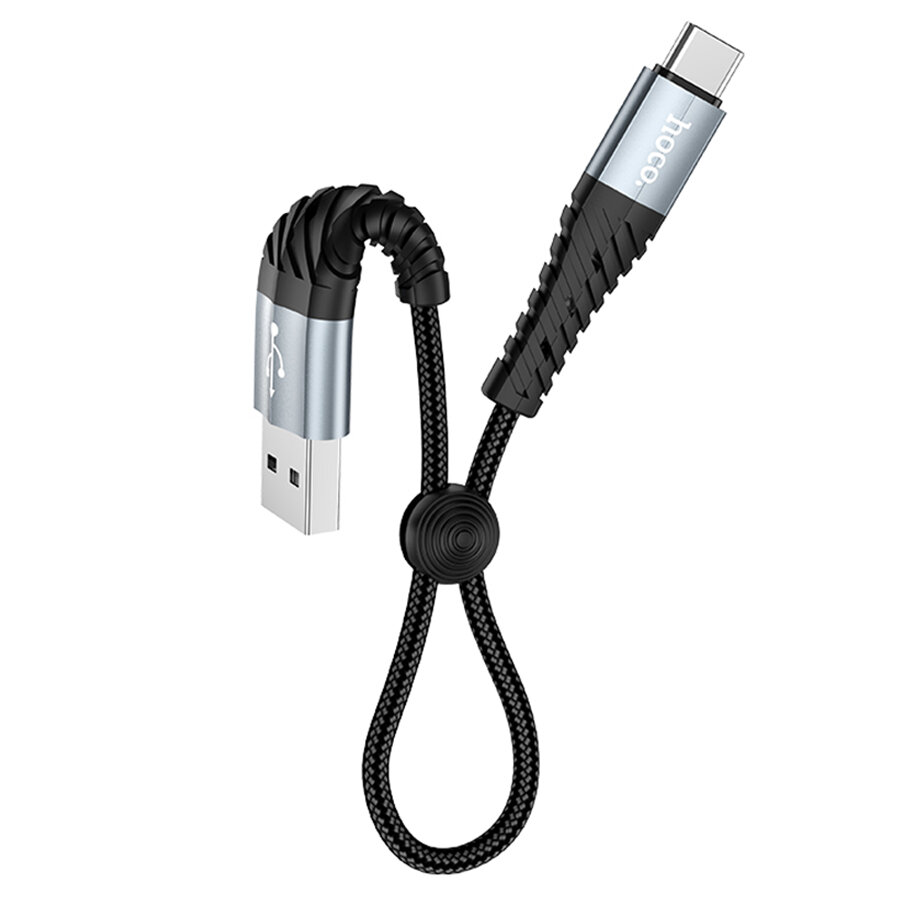 Кабель USB HOCO X38 Cool USB - Type-C, 3A, 25 см, черный