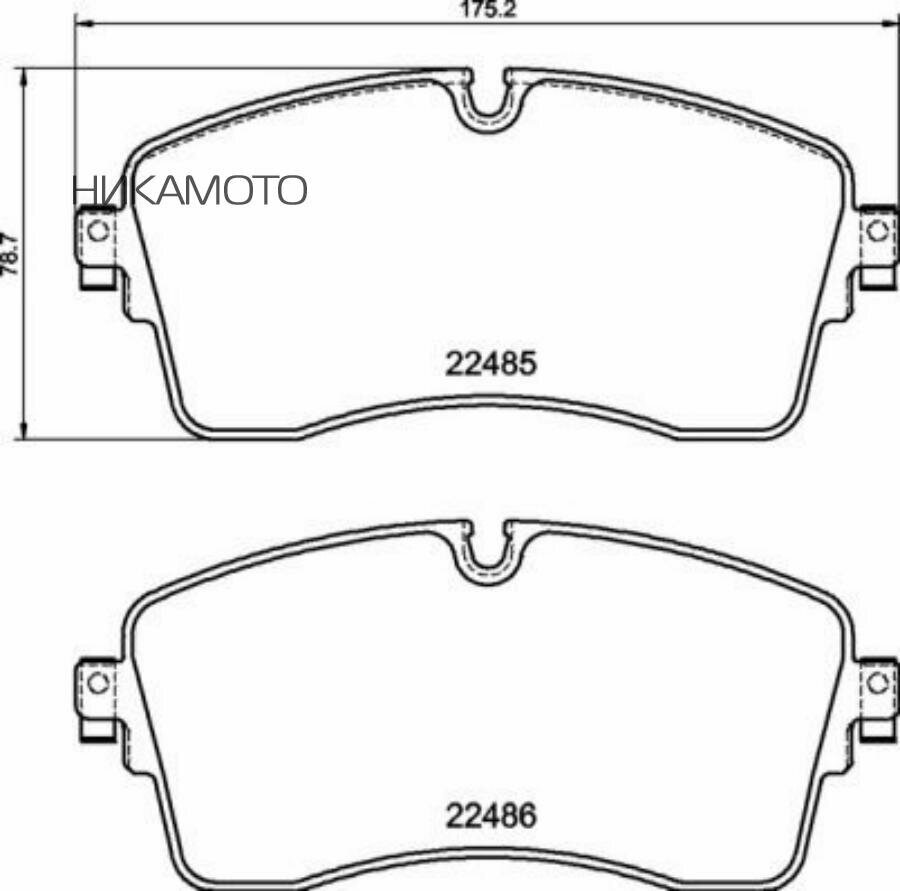BREMBO P44028 Колодки тормозные дисковые передние