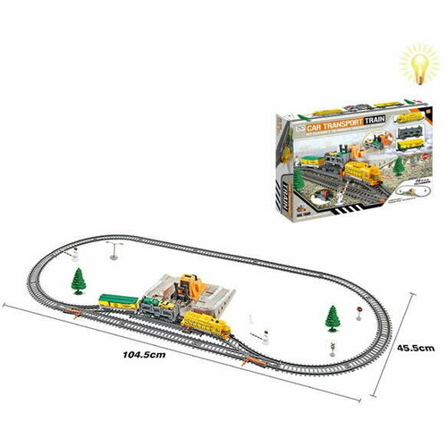 Железная дорога (длина 320см) на батарейках (свет) в коробке железная дорога sw7403l свет звук в коробке
