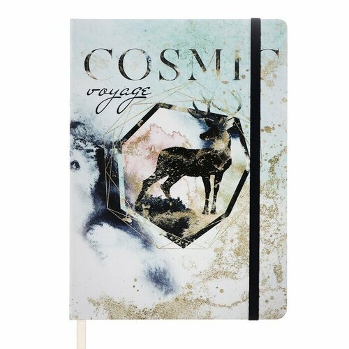 Блокнот А5 96л кл Cosmic Voyage тв обл мат лам софт-тач выб-лак резинк ляс бл70 гм2 601₽