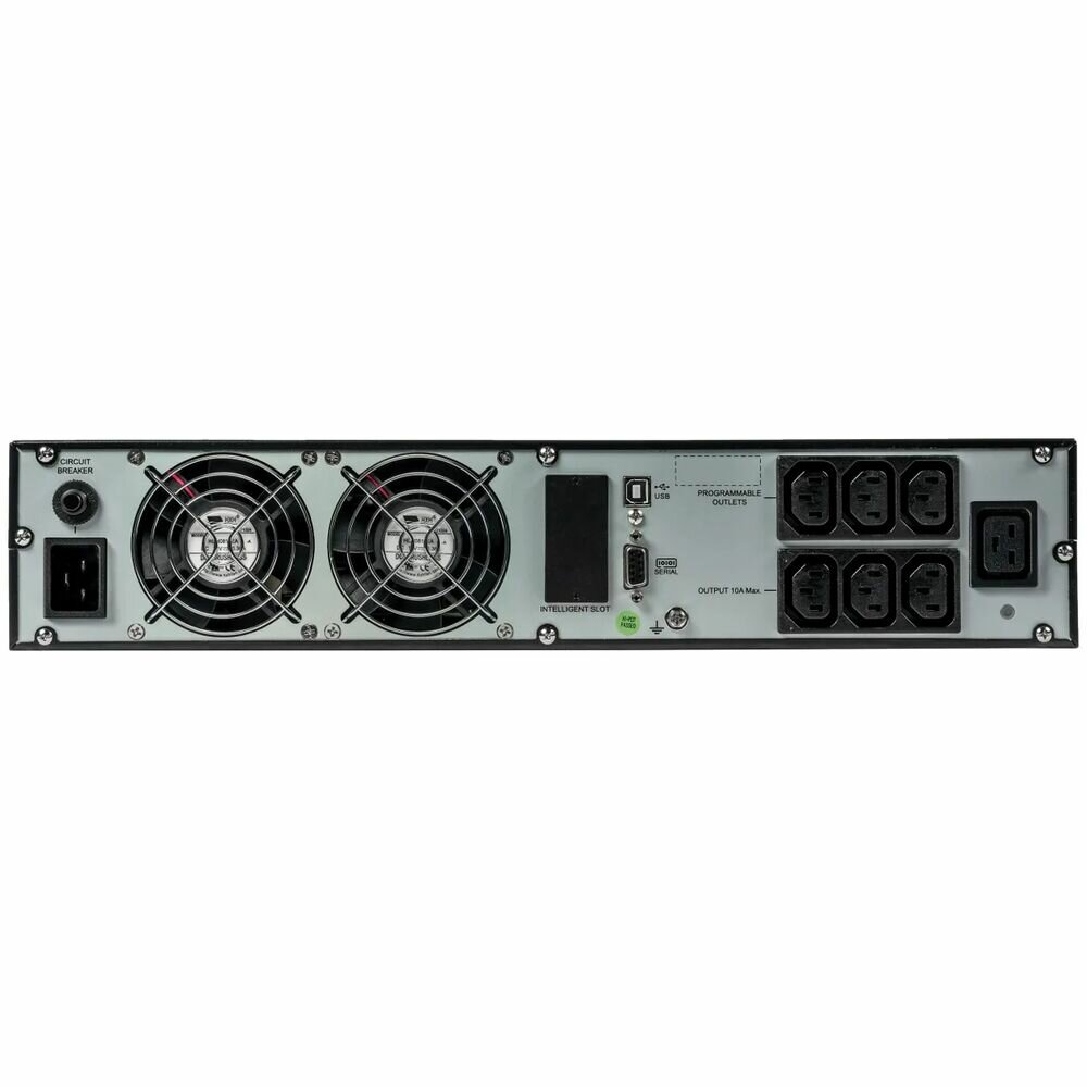 Источник бесперебойного питания Systeme Electriс Smart-Save Online SRV, 3000VA/2700W, On-Line, Rack 2U(Tower convertible), LCD, Out: 6xC13+1xC19, SNMP Intelligent Slot, USB, RS-232 (SRVSE3KRTI) Systeme Electric - фото №20