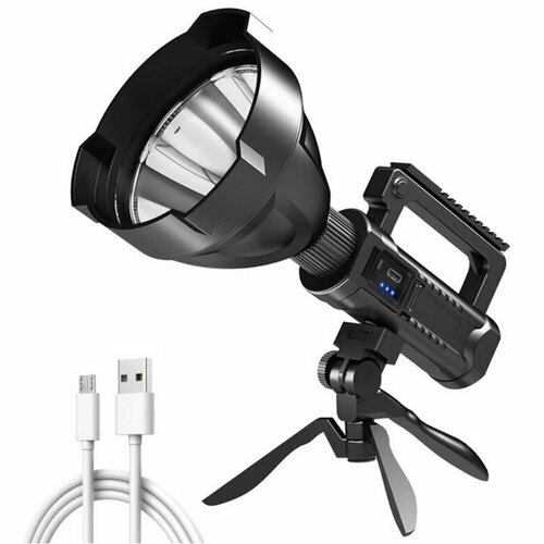 Мощный светодиодный фонарь с штативом 