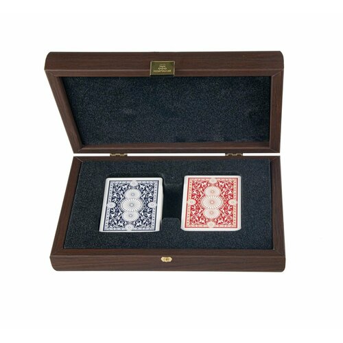 Карты игральные Manopoulos отделка корпуса эко-кожа цвет карамельный 24х17 см 7200₽