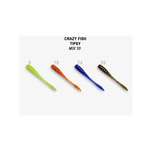 Силиконовая приманка мягкая съедобная Crazy Fish Tipsy 2