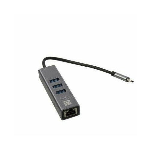 5bites UA3C-45-12BK Кабель-адаптер USB3.1 / 3*USB3.0 / RJ45 1G / AL / GREY