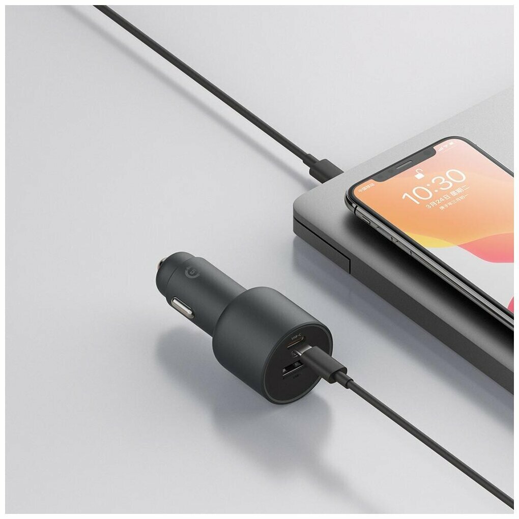 Автомобильное зарядное устройство Xiaomi Car Charger 1A1C (100W) CC07ZM