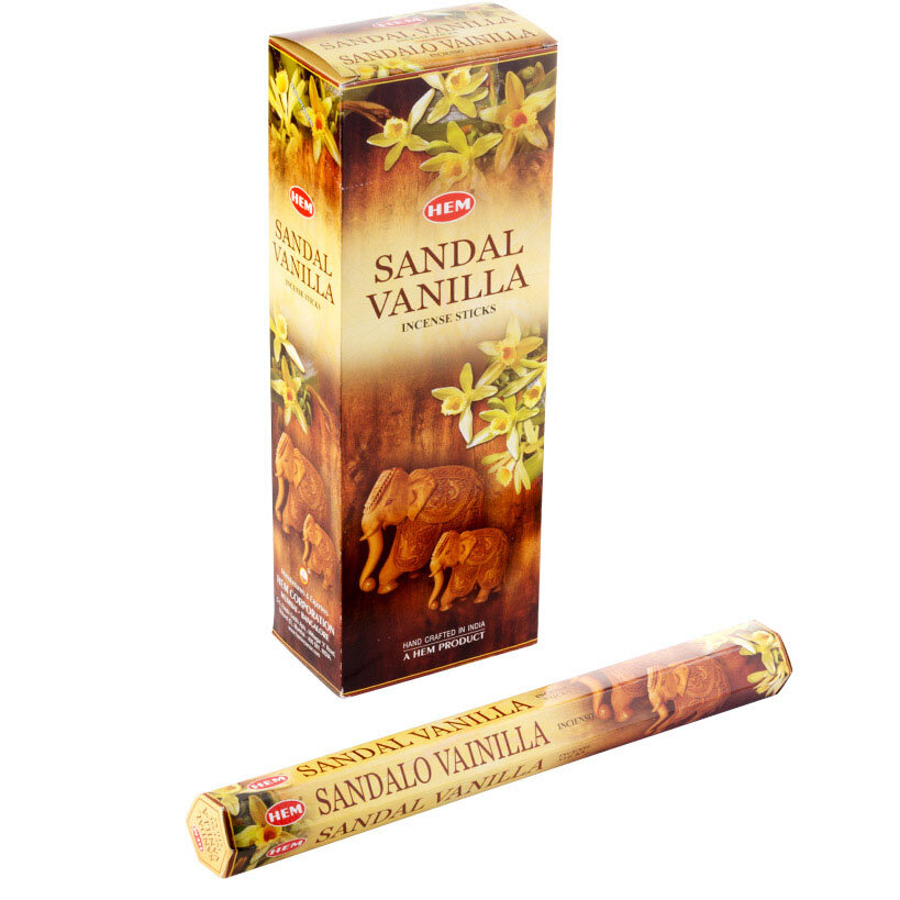 Hem Incense Sticks SANDAL VANILLA (Благовония сандал ваниль, Хем), уп. 20 палочек.