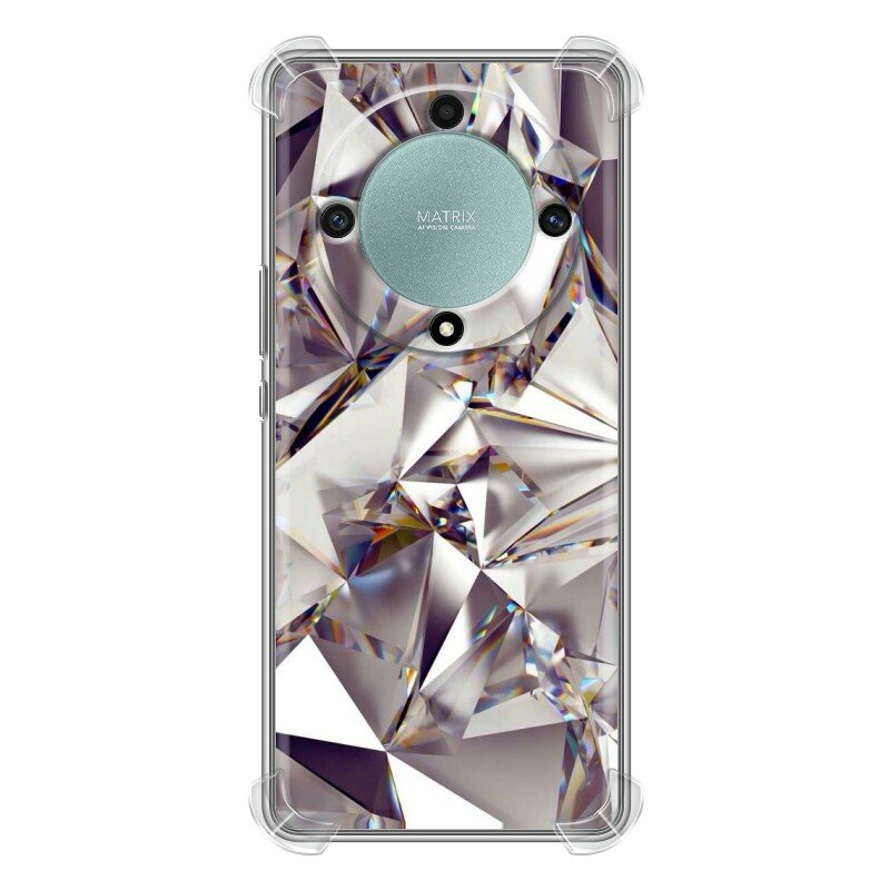 Дизайнерский силиконовый с усиленными углами чехол для Хонор Х9а / Huawei Honor X9a Кристаллы