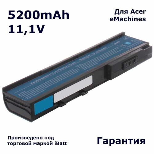 Аккумулятор iBatt 5200mAh, для GARDA31 BTP-AQJ1 BTP-ARJ1 BTP-B2J1 BTP-ANJ1 GARDA32 TM07B41 BTP-AMJ1 BTP-AOJ1 BT.00603.039 BT.00604.017 BTP-ASJ1 аккумулятор pitatel аккумулятор btp anj1 btp arj1 garda31 для acer для ноутбуков acer