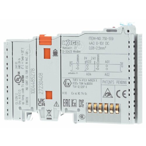 Аналоговый модуль Fieldbus 0 In / 4 Out 750-559 – WAGO – 4045454490447