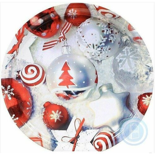 Поднос круглый из жести Новый год 40 см 12260 399₽