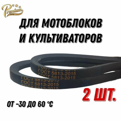 Комплект 2 шт. Ремень клиновой A-1000 для мотоблоков и культиваторов Салют и Нева мини МК-100