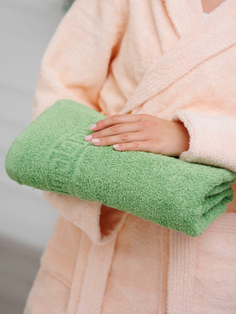 фото Полотенце банное терри хоум, 70х140, хлопковое, большое, махровое, универсальное для тела, рук, лица и волос,1 шт.