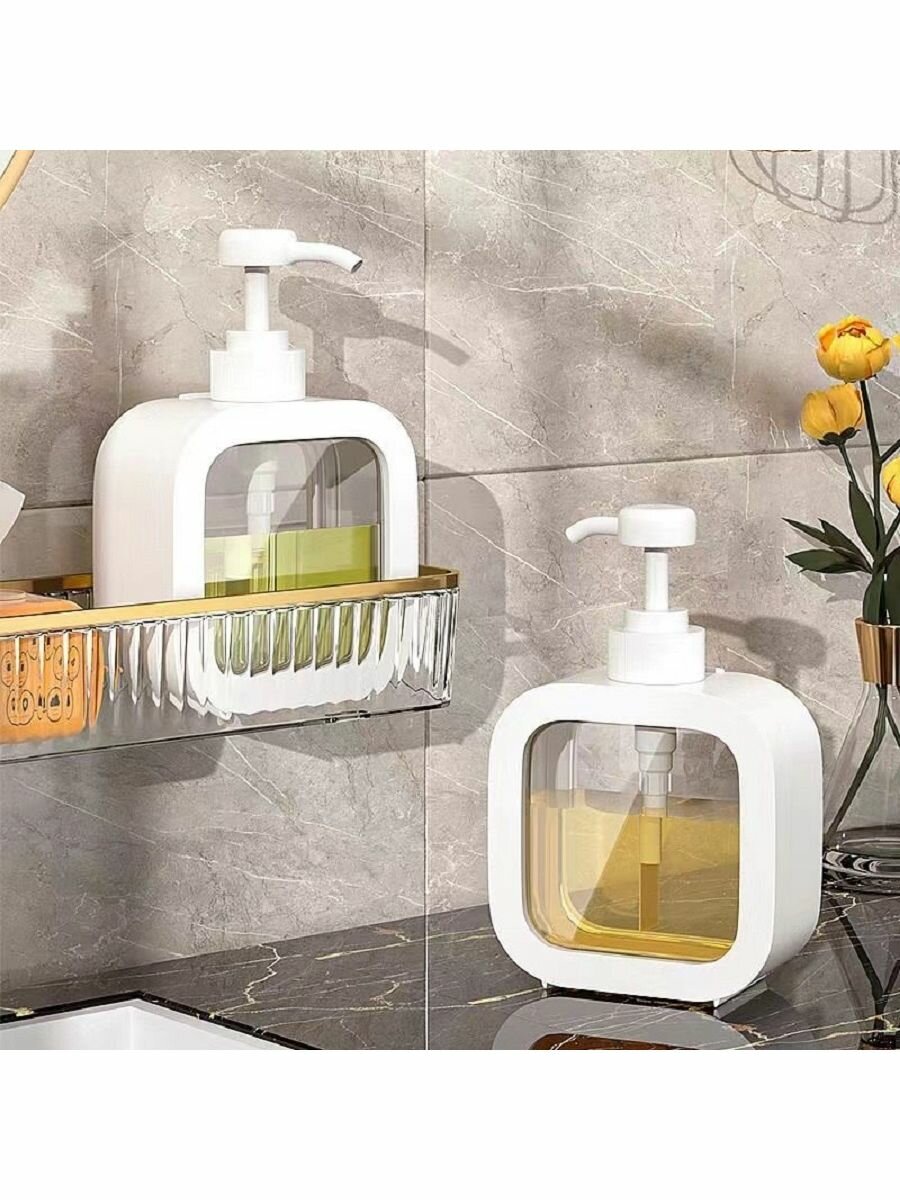 фото Механический насос-дозатор для жидкого мыла/шампуня/геля, 500мл