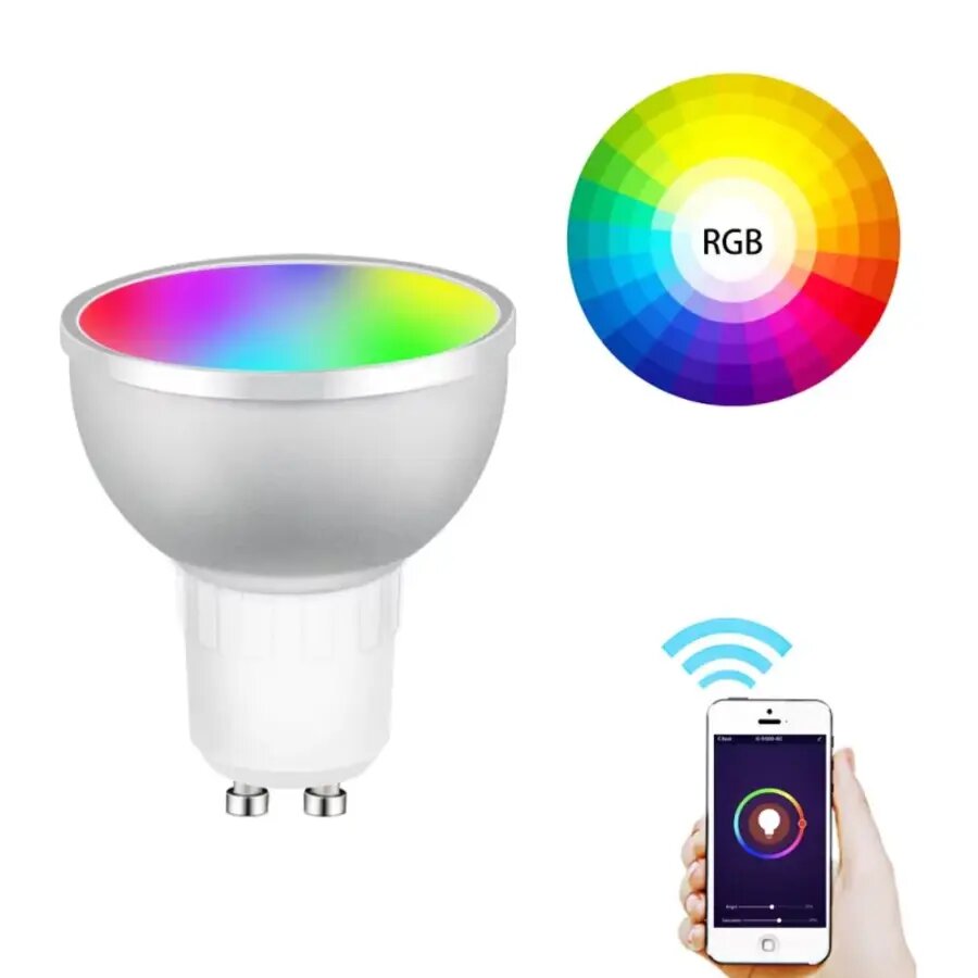 Светодиодная лампа MOES WB-TD-RWW-GU10 Smart LED Bulb