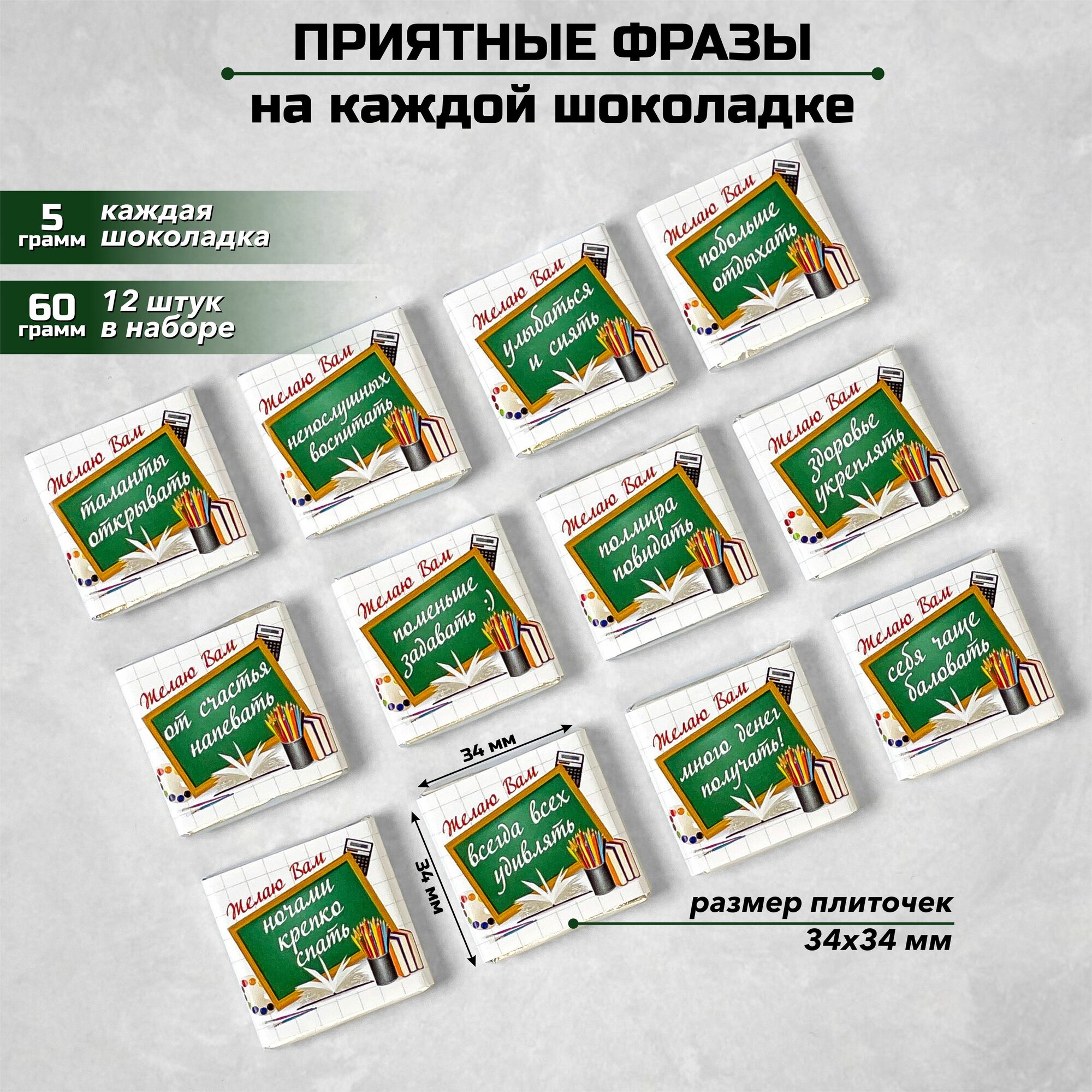 Подарочный шоколадный набор Самому Лучшему Учителю презент классному руководителю на день рождения просто так без повода — фото 1