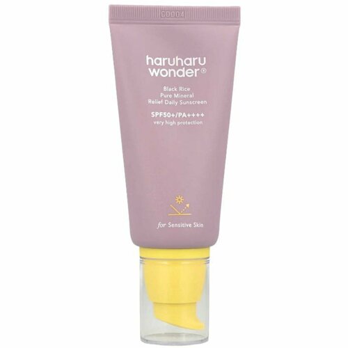 Haruharu Легкий солнцезащитный крем с черным рисом Wonder black rice pure mineral SPF50 50 мл 1979₽
