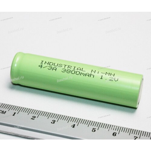 Аккумулятор H-4/3A3800 INDUSTRIAL 1,2В, 3800mAh NIMH (17,0*67,0mm)